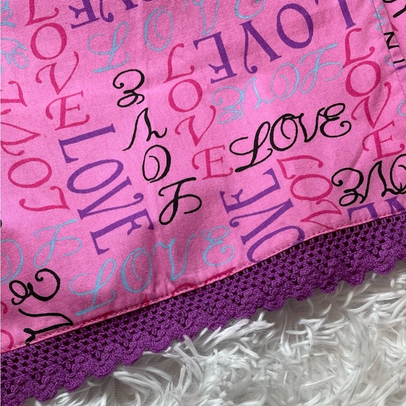 Women’s PINK & WHITE LOVE PJ’s | size 8-10 - Picture 5 of 9